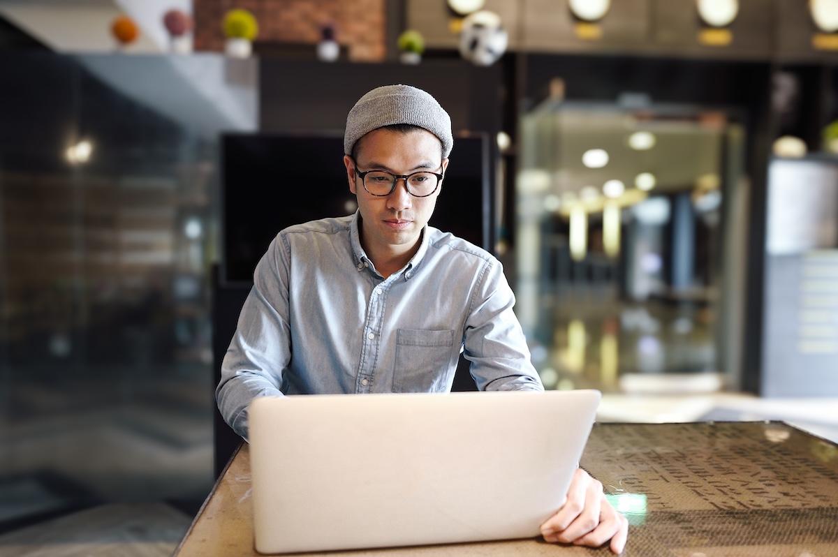 person with a laptop
