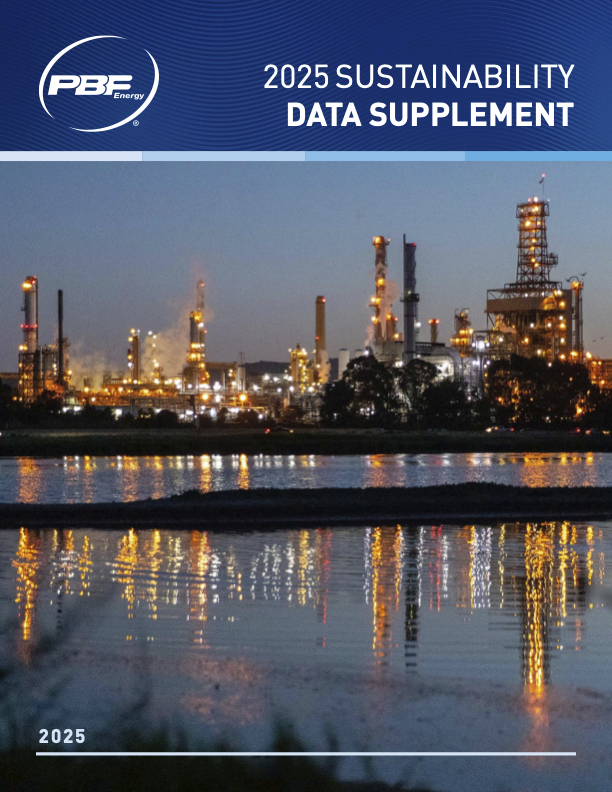 Report cover showing refinery