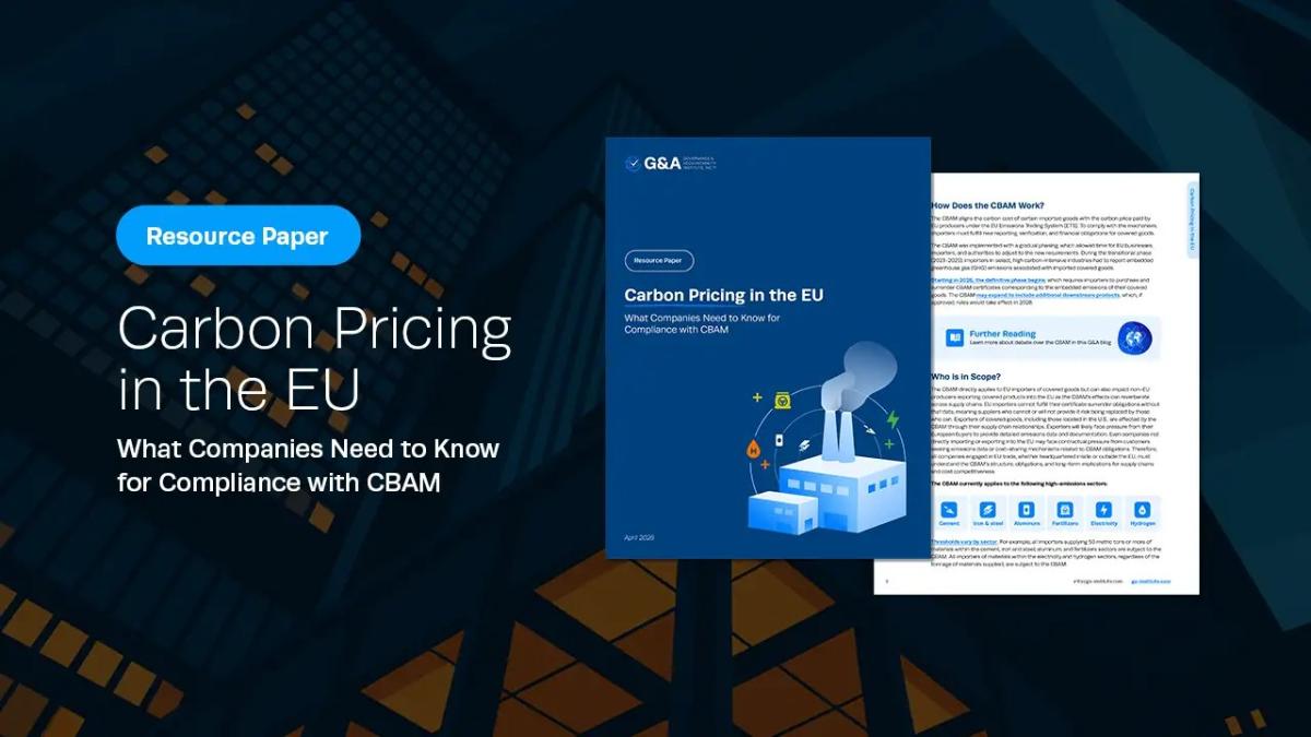 G&A Institute Resource Paper: Carbon Pricing in the EU