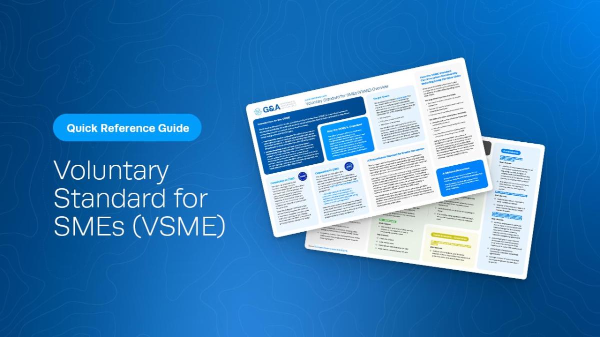 G&A Institute VSME Quick Reference Guide