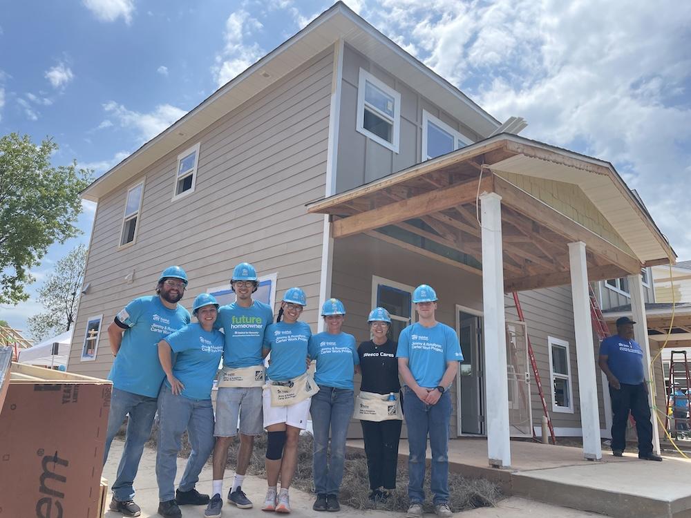 Wesco volunteers at the Rosalynn and Jimmy Carter worksite.