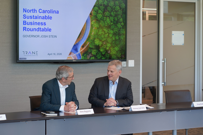 Trane Technologies Hosts North Carolina Governor Stein and  Business Leaders for Executive Roundtable on Clean Energy,  Innovation, and Economic Growth 