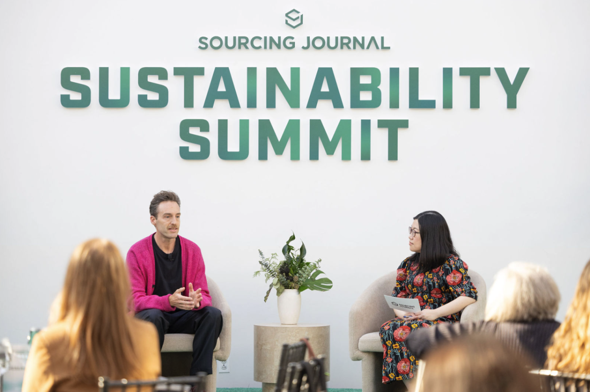 Chris Marshall, director of transparency and accountability in discussion with Sourcing Journal sourcing and labor editor Jasmin Malik Chua. Credit Katie Jones