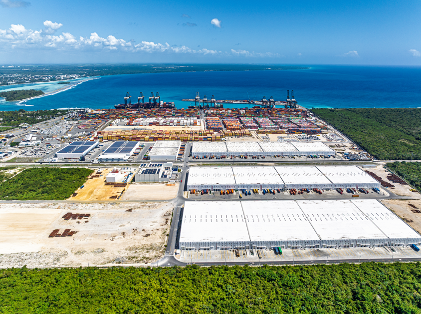 Aerial view of DP World's DR port and logistics park