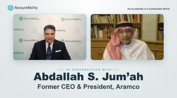 H.E. Abdallah S. Jum'ah in conversation with Sunny Miser