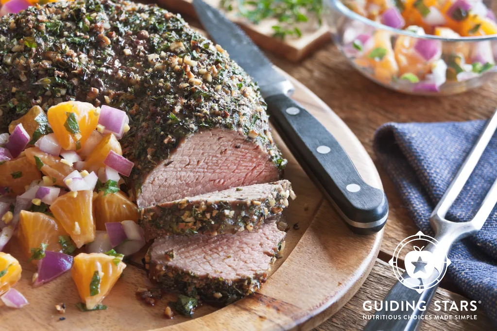 Photo: Herb Rubbed Roast Beef with Orange Salsa – 2 Guiding Stars