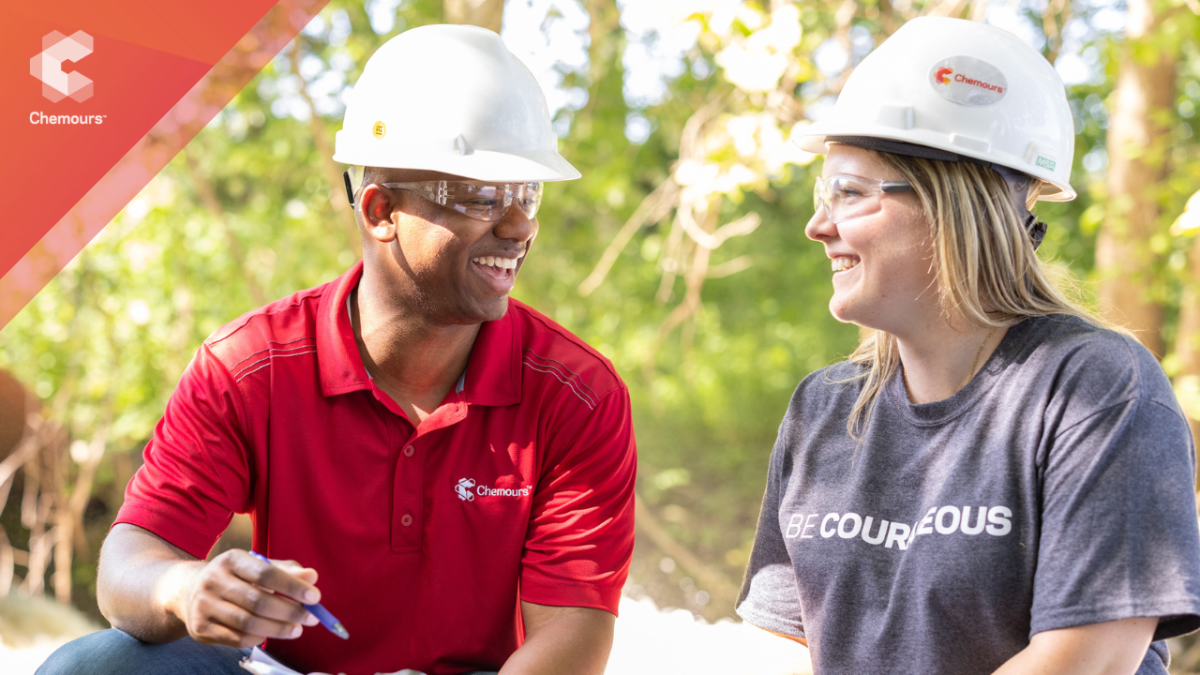 Chemours employees smiling together
