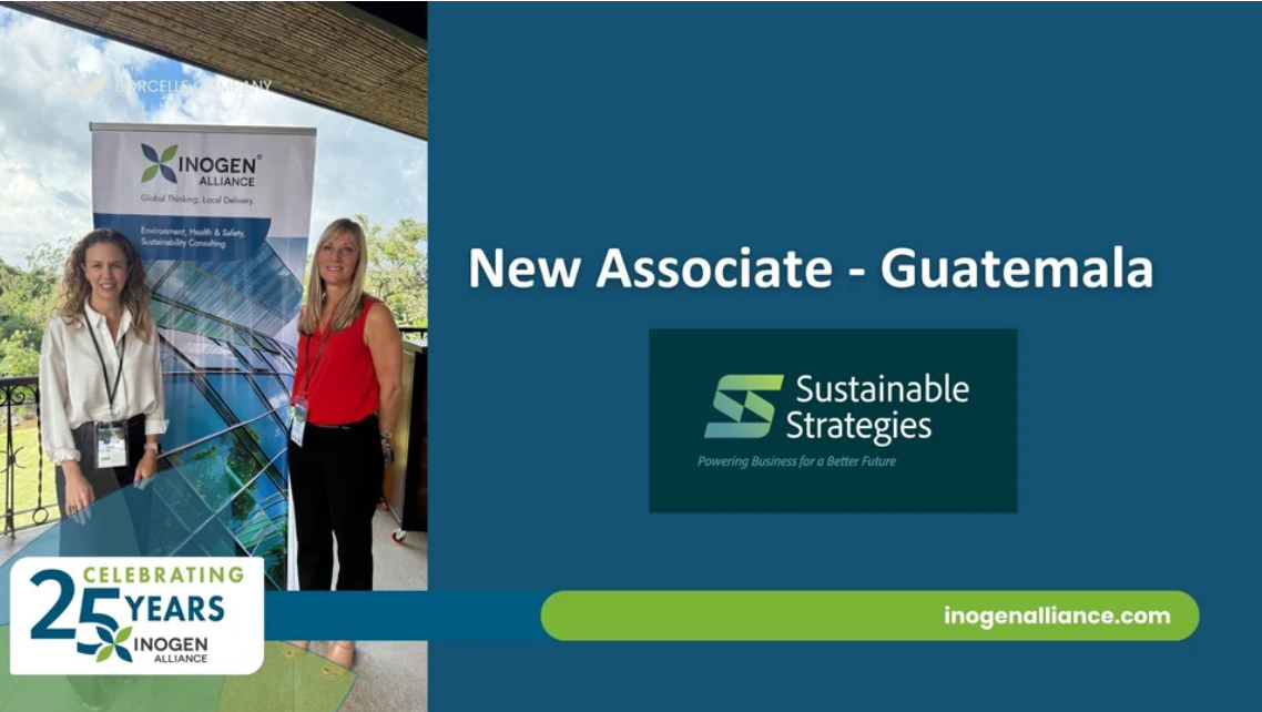 Image of Inogen Alliance and Sustainable Strategies members with the title of blog and Sustainable Strategies logo on the right side