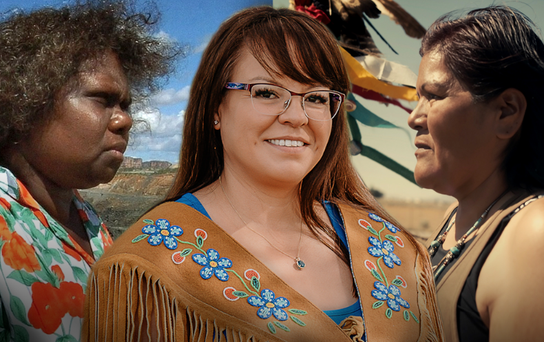 Pictured (from the left) Yvonne Margarula; Sharleen Gale; Dorece Sam