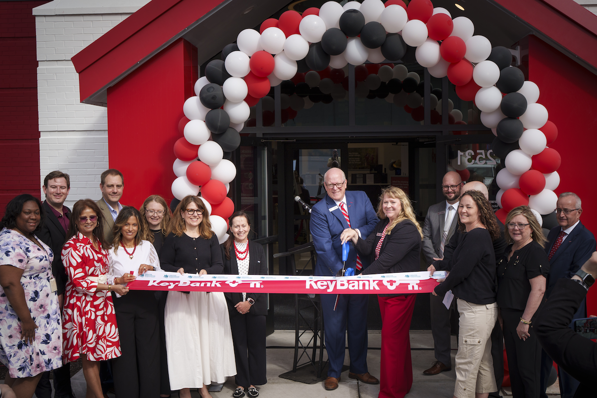 people at the ribbon cutting event