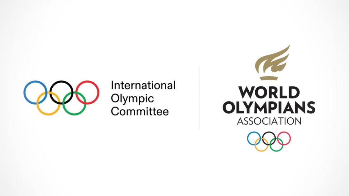 IOC logo alongside logo for World Olympians Association