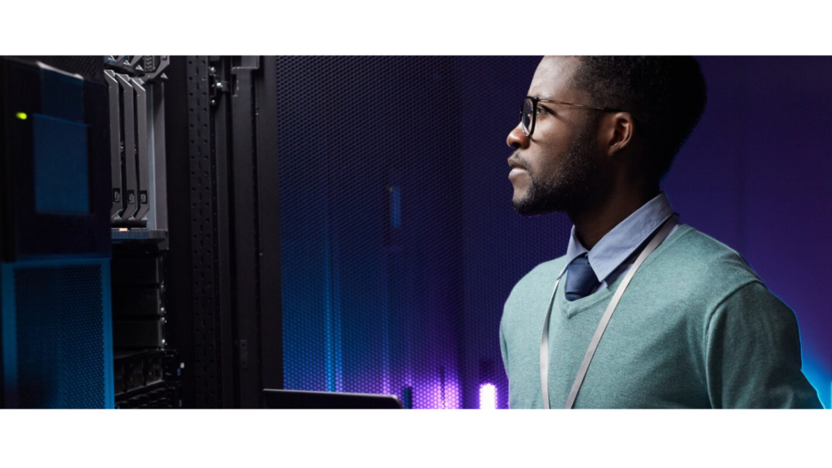 person looking at a computer