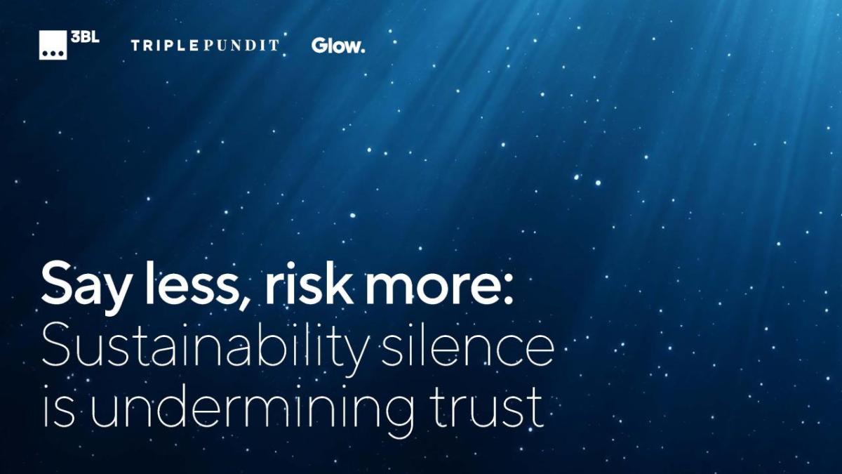 "Say less, risk more: Sustainability silence is undermining trust"