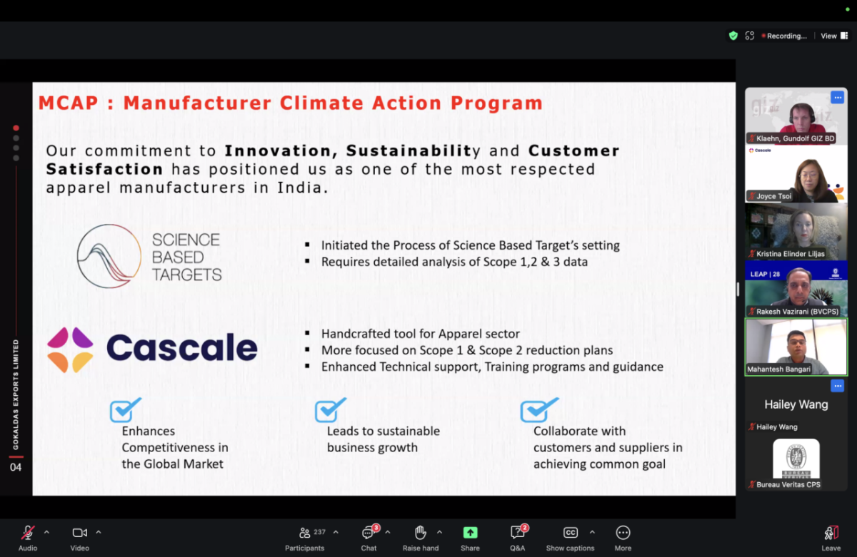 Cascale presents at COP30 Bureau Veritas webinar