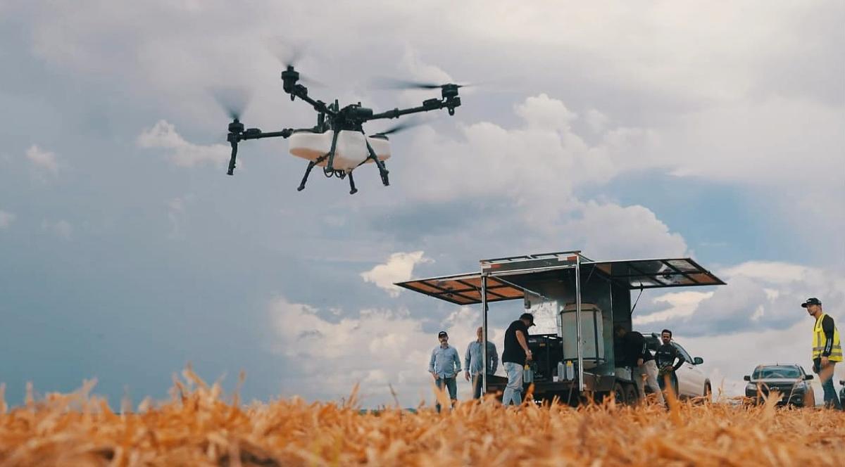 drone in operation