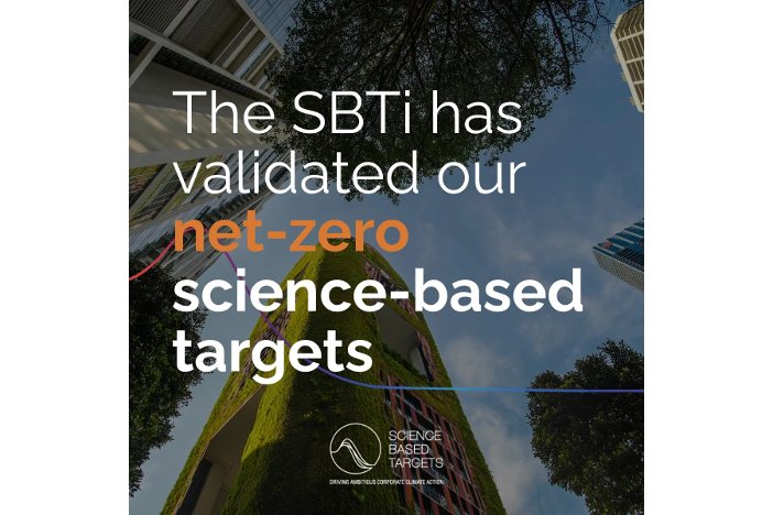 "The SBTi has validated our net-zero science-based targets"
