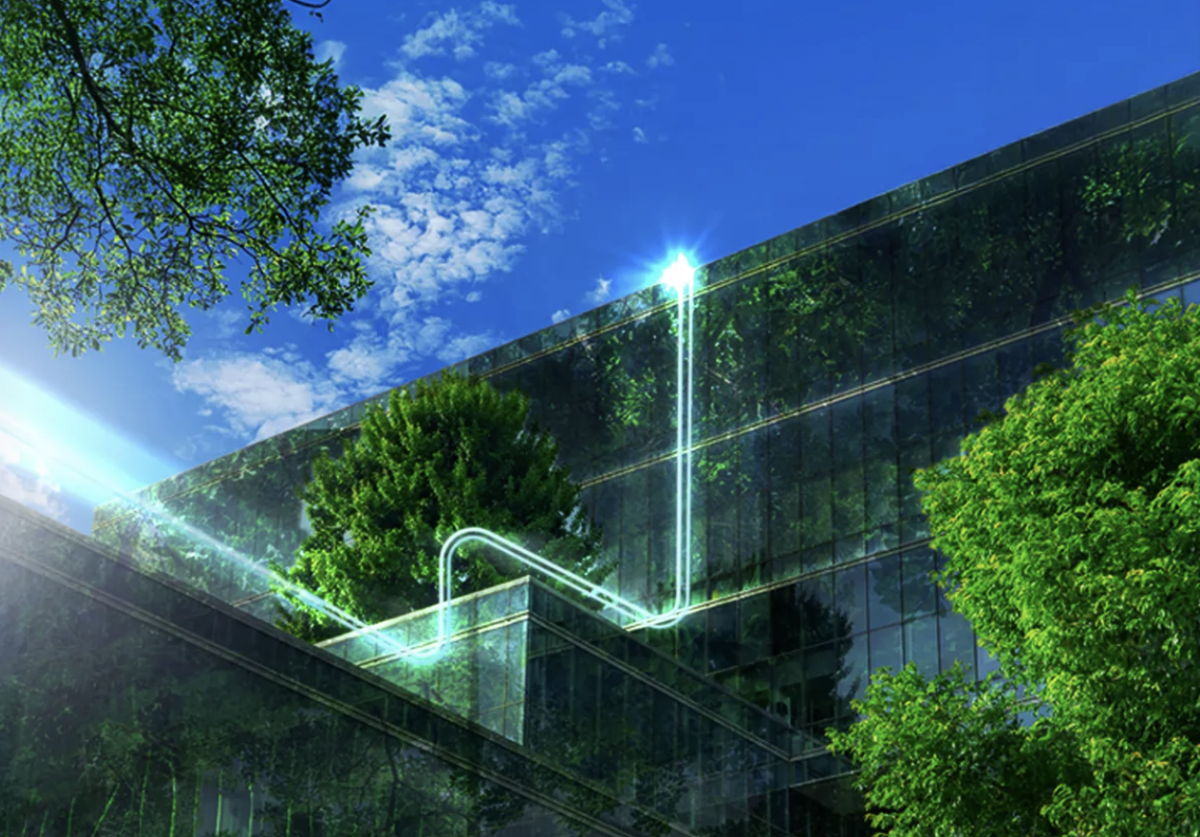 building with light shining