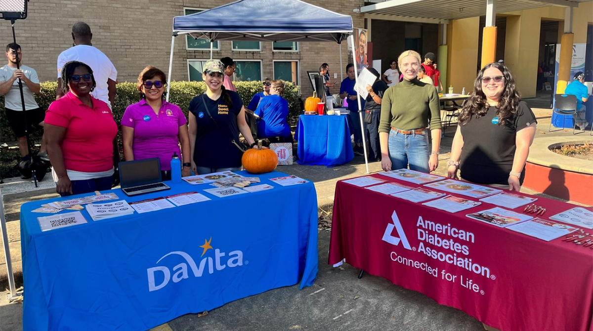 People behind DaVita and American Diabetes Association tables