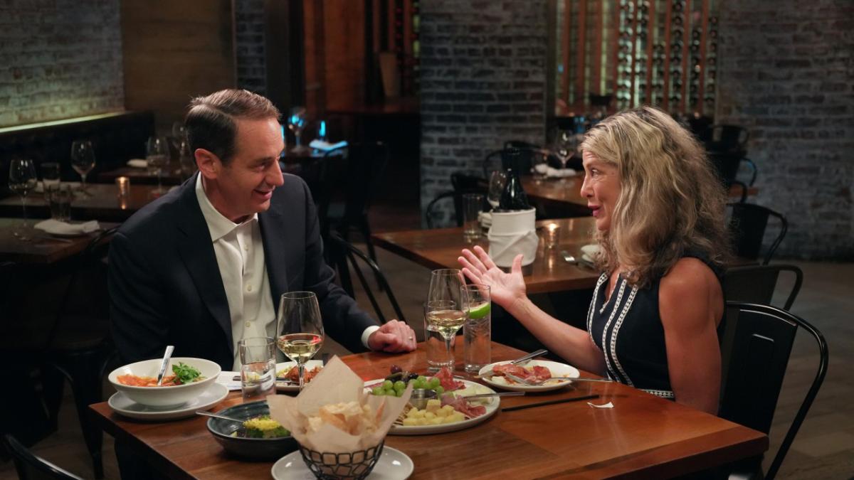 people eating a meal together