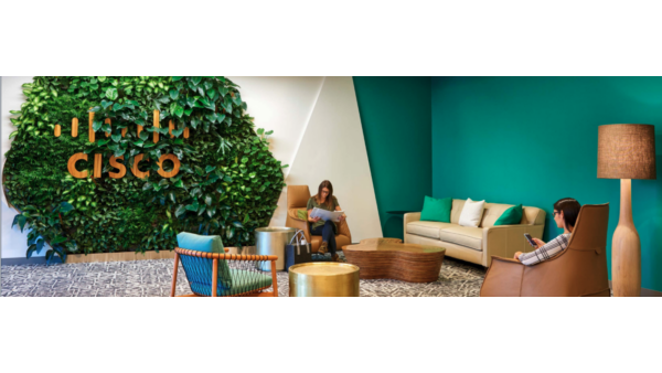 office space with Cisco logo