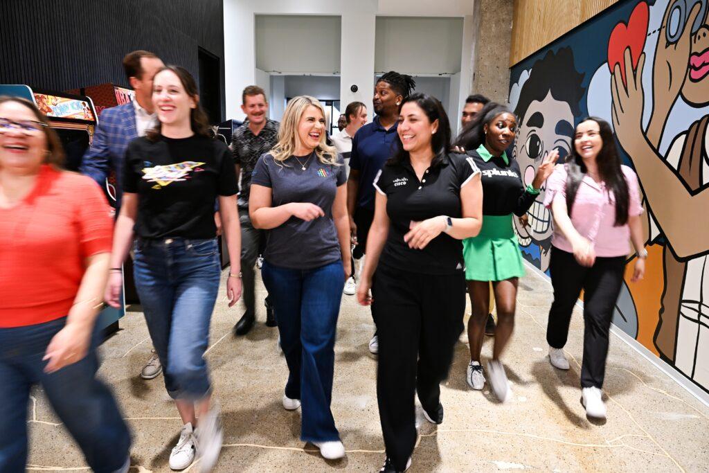 Group of people walking together