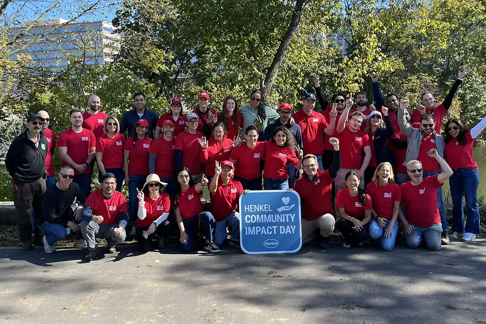 Group of Henkel employees posing
