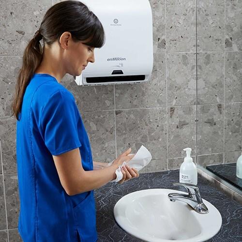 nurse washing their hands