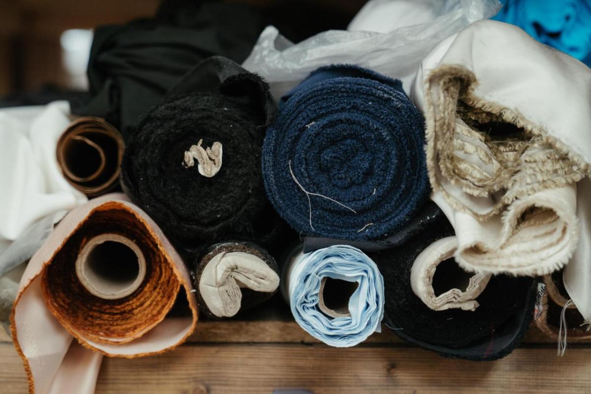 rolls of fabric