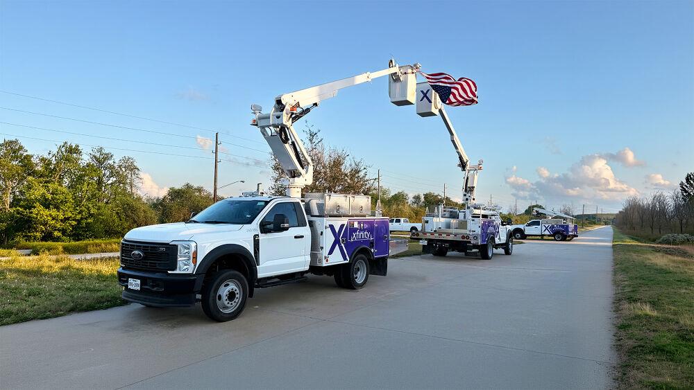 truck working on Broadband infrastructure