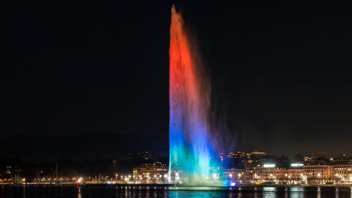 light show at night