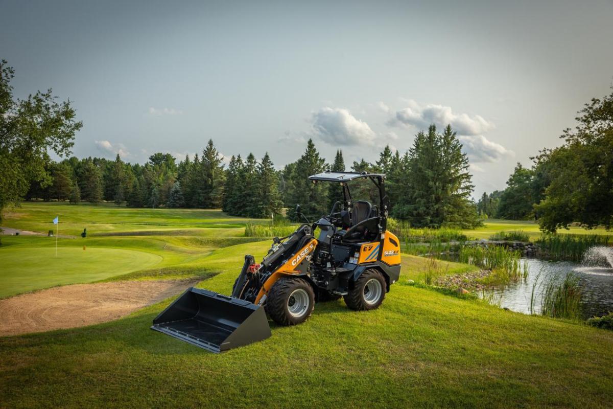 Tractor on a golf course