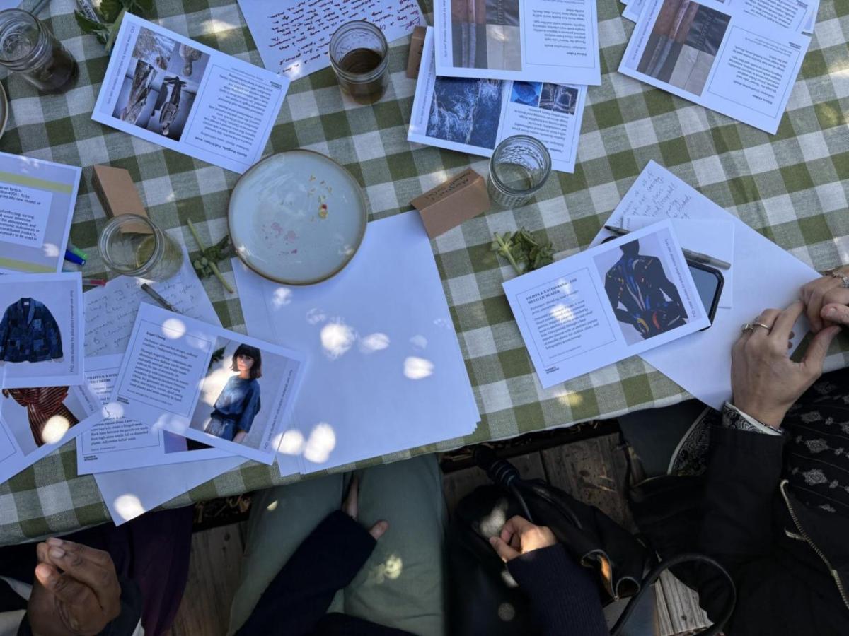 Informational flyers on table