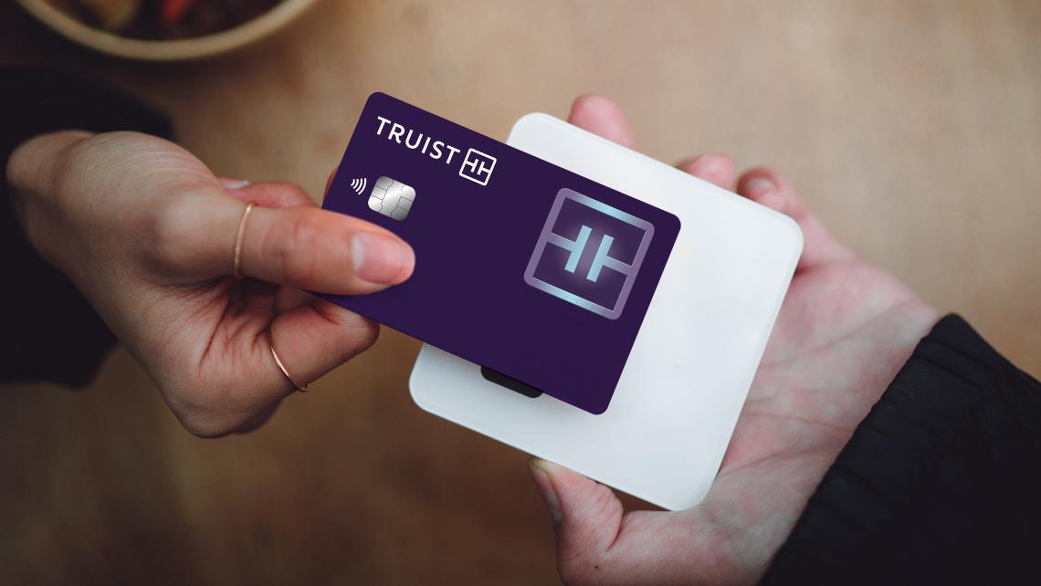 Holding a Truist bank card