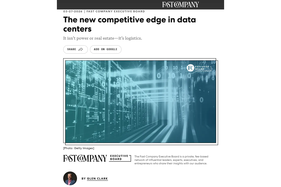 Screenshot of Glen Clark's Fast Company headline and article photo