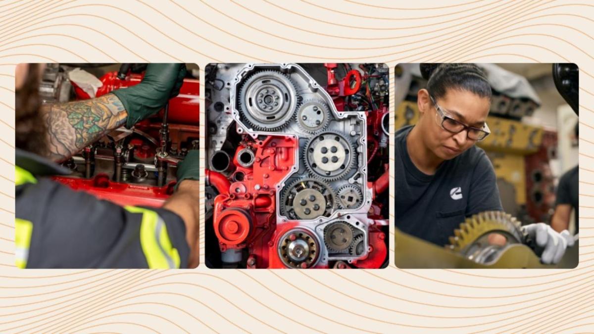 Collage of three images of Power Generation Technicians at work