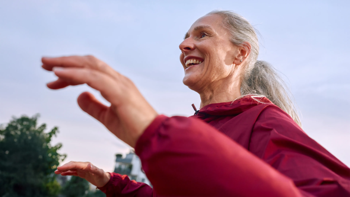 woman smiling