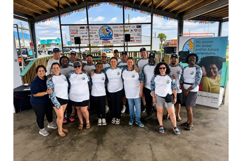 A group standing together at event