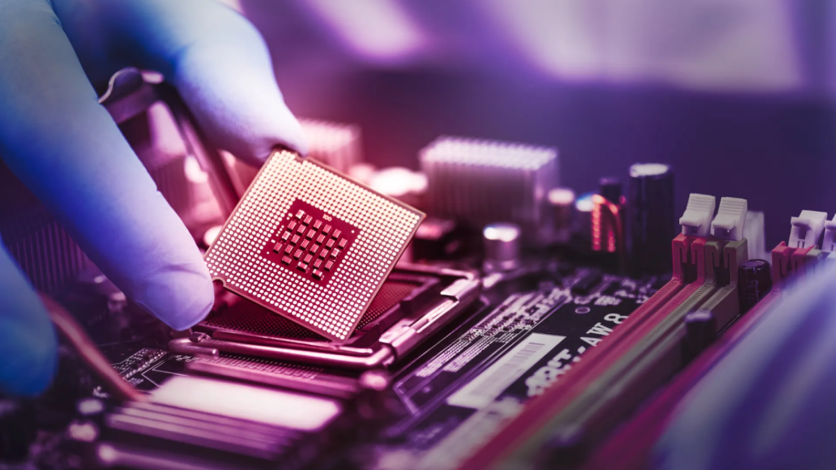 Inserting a chip into electronics