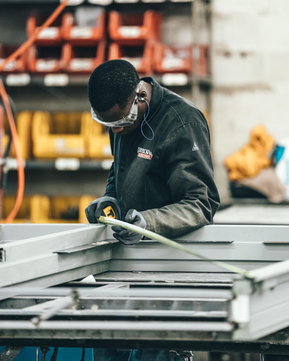 Man working in a factory