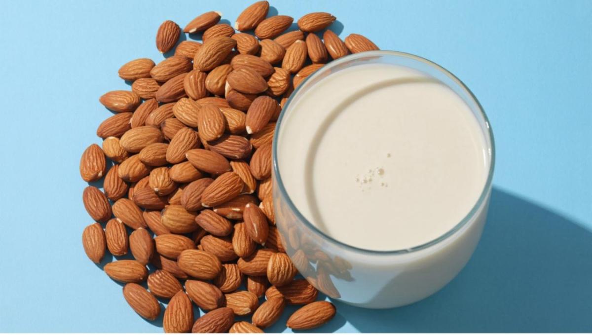 almonds and almond milk