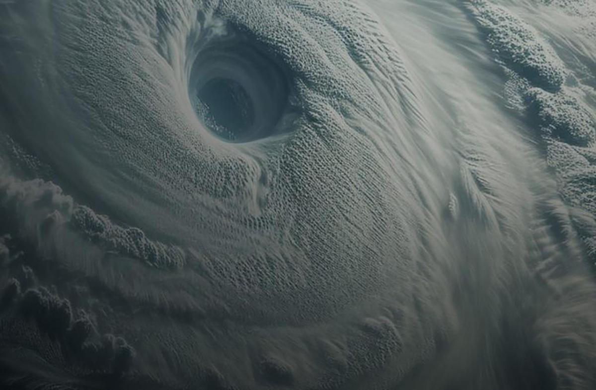 eye of storm from above