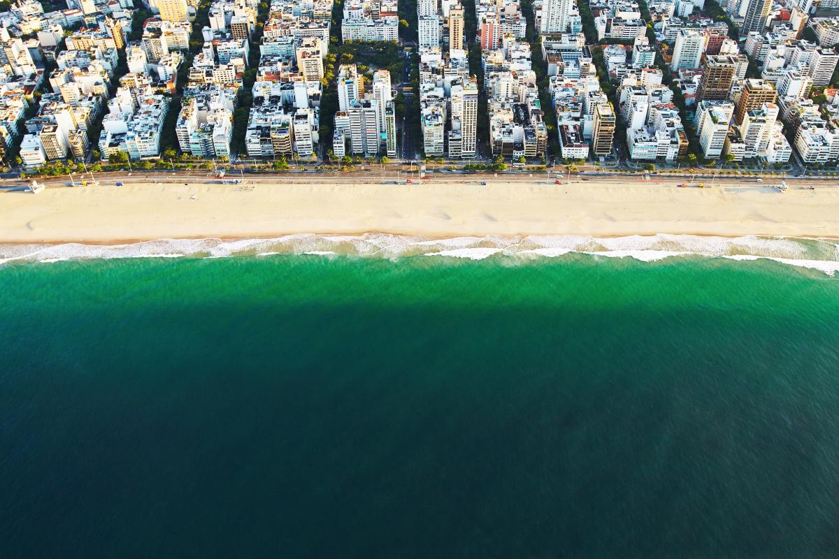 Aerial view of beach