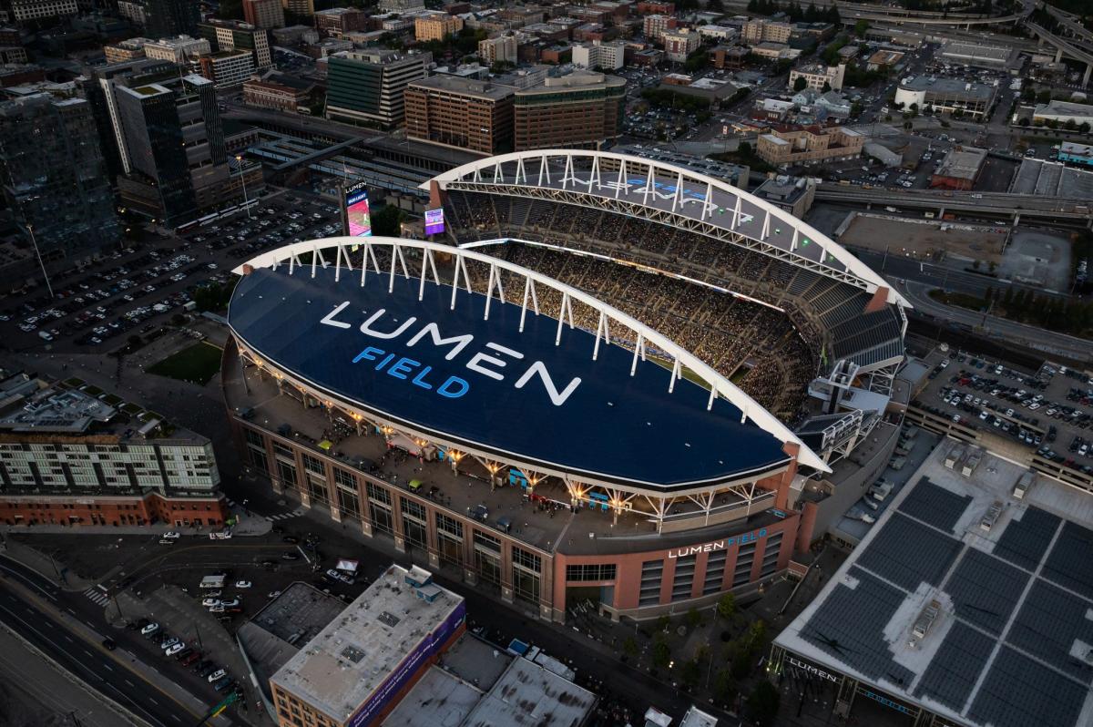 Aerial photo of Lumen Field