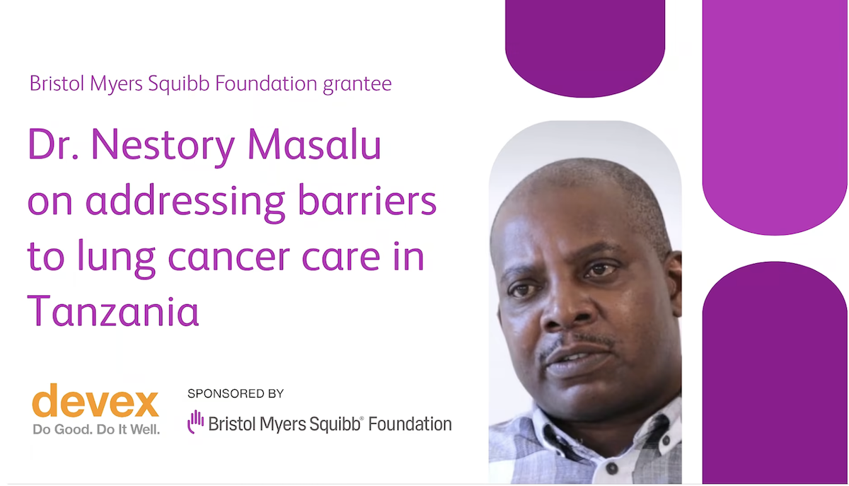 Dr. Nestory Masalu on addressing barriers to lung cancer care in Tanzania.