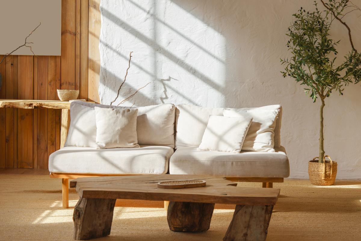 Couch in sunlight