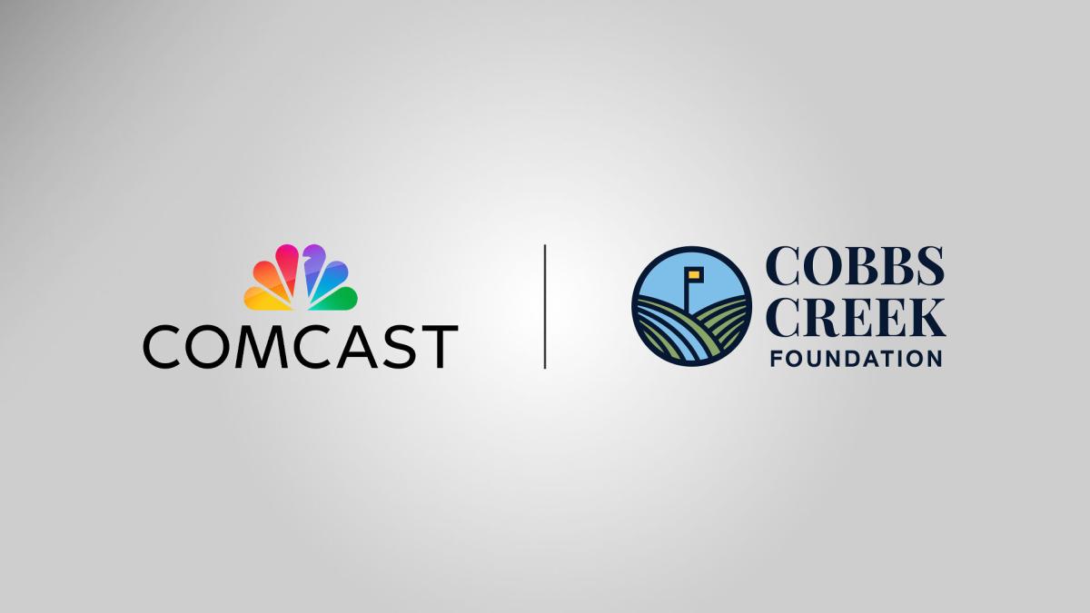 Comcast and Cobbs Creek Foundation logos, side by side