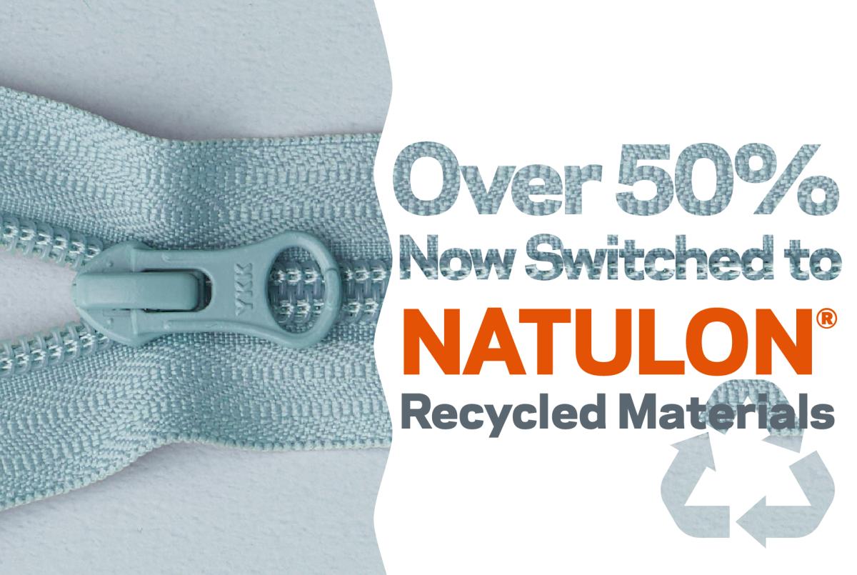 Over 50% now switched to NATULON Recycled Materials