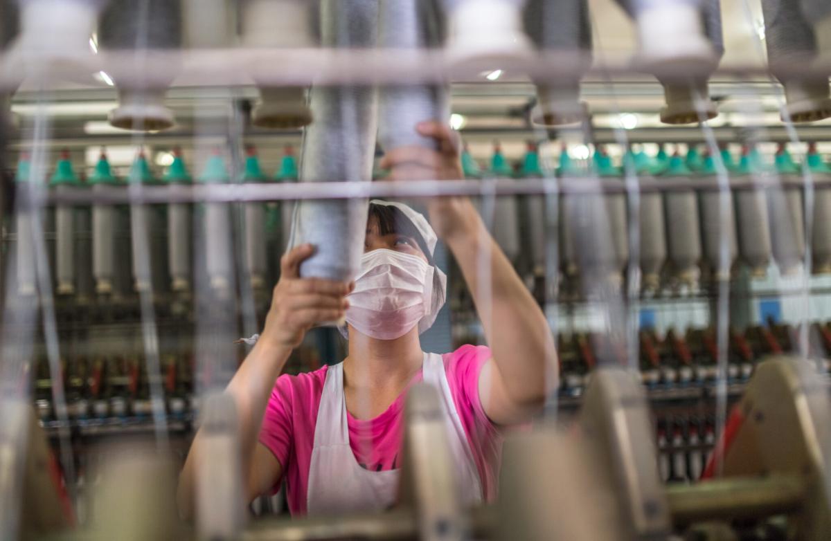 worker in textile factory