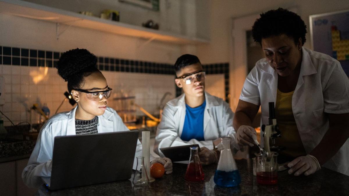 group of students learning together