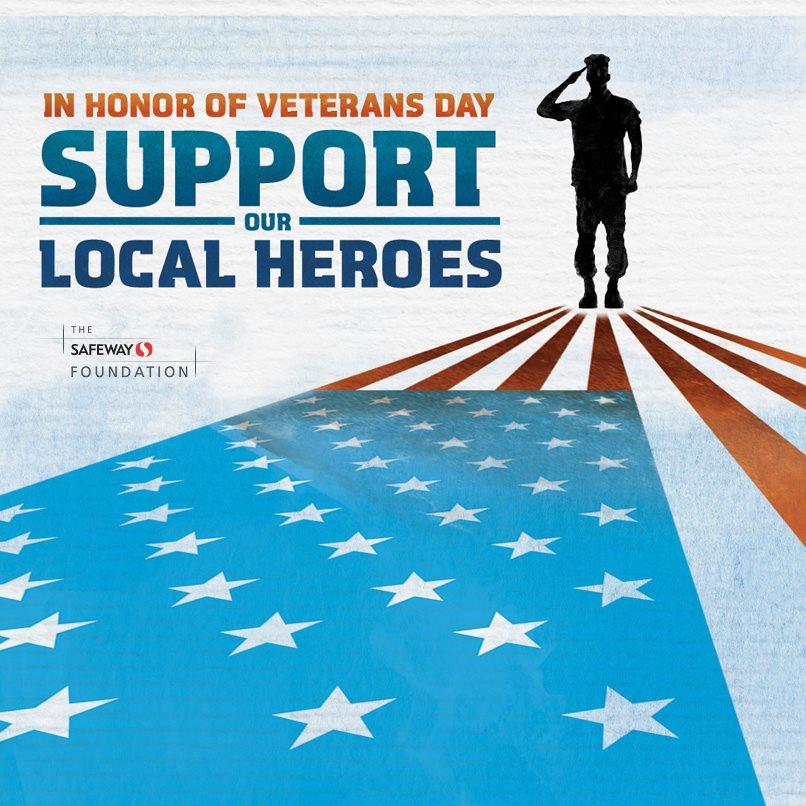In honor of Veteran's Day; Support our Local Heroes.
